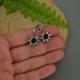 Małe kolczyki słoneczka obsydian, wire wrapping, kolczyki słońca