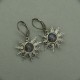 Kolczyki słońca niebieski labradoryt, wire wrapping, słoneczka