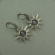 Kolczyki słońca niebieski labradoryt, wire wrapping, słoneczka