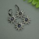 Kolczyki słońca niebieski labradoryt, wire wrapping, słoneczka