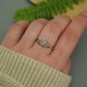 Mini pierścionek regulowany kryształek wire wrapping