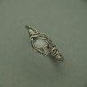 Mini pierścionek regulowany kamień księżycowy, wire wrapping