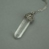 Wisiorek talizman surowy kryształ górski wire wrapping