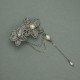 Nausznica i sztyft, oryginalne kolczyki kwiaty z perłami, wire wrapping