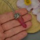 Wisiorek talizman różowy kryształ górski barwiony