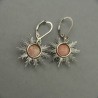 Kolczyki słoneczka kamień słoneczny, wire wrapping, słońce