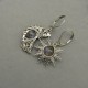 Aymetryczne kolczyki księżyc i słońce labradoryt, wire wrapping, stal chirurgiczna
