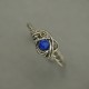 Mini pierścionek regulowany z lapis lazuli, wire wrapping