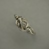 Mini pierścionek regulowany labradoryt wire wrapping