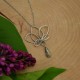 Wisiorek kwiat lotosu labradoryt, wire wrapping