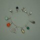 Magiczna kolorowa bransoletka serce, wire wrapping, stal chirurgiczna