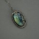 Wisiorek kolorowy labradoryt, wire wrapping