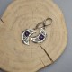 Kolczyki księżyce ametyst, wire wrapping, półksiężyce