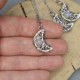 Wisiorek księżyc, półksiężyc kamień księżycowy wire wrapping