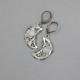 Kolczyki księżyce kamień księżycowy, wire wrapping, półksiężyce