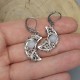 Kolczyki księżyce kamień księżycowy, wire wrapping, półksiężyce