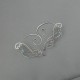 Nausznice z drutu błękitny topaz wire wrapping