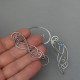 Nausznice z drutu błękitny topaz wire wrapping
