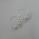 Nausznice z drutu błękitne labradoryty wire wrapping