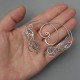 Nausznice z drutu błękitne labradoryty wire wrapping
