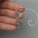 Nausznice z drutu błękitne labradoryty wire wrapping