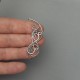Nausznice z drutu błękitne labradoryty wire wrapping