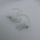Nausznice z drutu, zielony agat wire wrapping