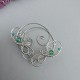 Nausznice z drutu, zielony agat wire wrapping