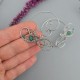 Nausznice z drutu, zielony agat wire wrapping