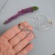 Nausznice z drutu, cytryn i kolorowe agaty wire wrapping