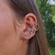 Nausznice z drutu, cytryn i kolorowe agaty wire wrapping