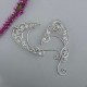Oryginalne nausznice uszy elfa, kamień księżycowy wire wrapping