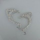 Nausznice uszy elfa z drutu kamień słoneczny wire wrapping