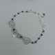 Oryginalny naszyjnik kryształ górski i lapis lazuli, wire wrapping