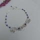 Oryginalny naszyjnik kryształ górski i lapis lazuli, wire wrapping