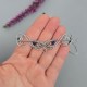 Oryginalny naszyjnik kryształ górski i lapis lazuli, wire wrapping