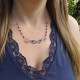 Oryginalny naszyjnik kryształ górski i lapis lazuli, wire wrapping