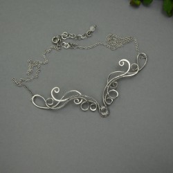 Oryginalny naszyjnik kryształ górski wire wrapping