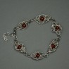 Bransoletka czerwony karneol, wire wrapping