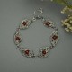 Bransoletka czerwony karneol, wire wrapping
