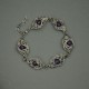 Bransoletka fioletowy ametyst, wire wrapping