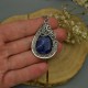 Duży wisiorek sodalit wire wrapping