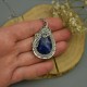 Duży wisiorek sodalit wire wrapping