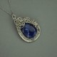 Duży wisiorek sodalit wire wrapping