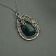 Duży wisiorek zielony apatyt wire wrapping