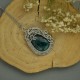 Duży wisiorek zielony apatyt wire wrapping