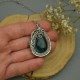 Duży wisiorek zielony apatyt wire wrapping