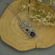 Oryginalny wisiorek ametyst, wire wrapping
