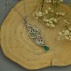 Oryginalny wisiorek zielony onyks, wire wrapping