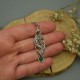Oryginalny wisiorek zielony onyks, wire wrapping